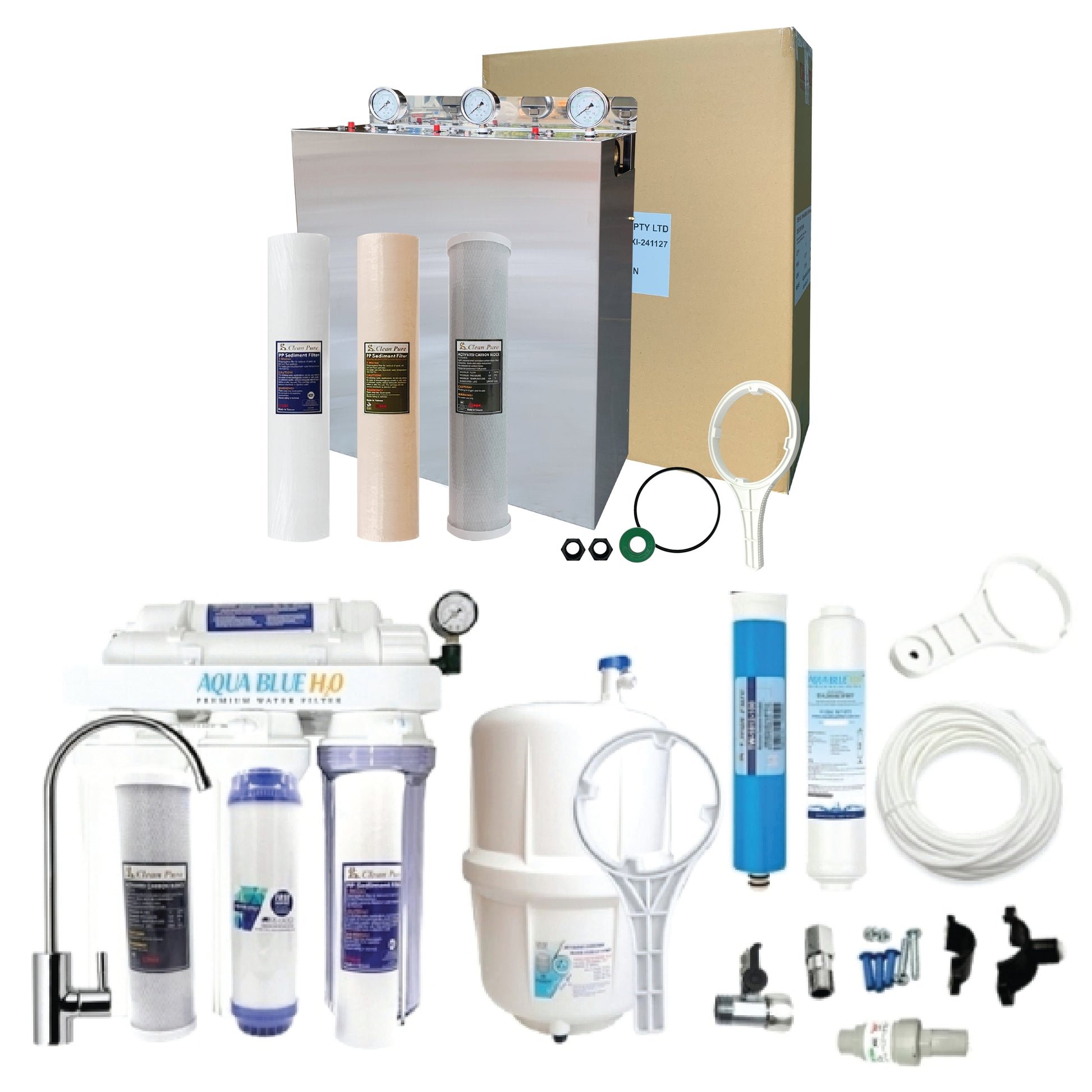 Whole house water system with RO purification system