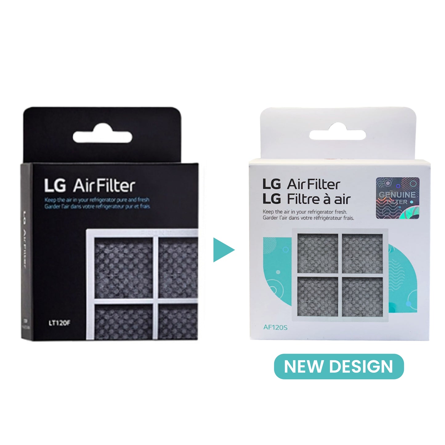 5 x  ADQ73214404 / LT120F LG Air Purifying Fresh Air Filter Multi FLow