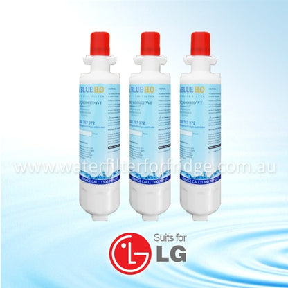 3x LG LT700P /  ADQ36006101 Refrigerator Water Filter By Aqua Blue H20