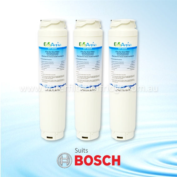 3x ECO AQUA GENERIC FRIDGE WATER FILTER FOR BOSCH 740570 9000077095 9000077096
