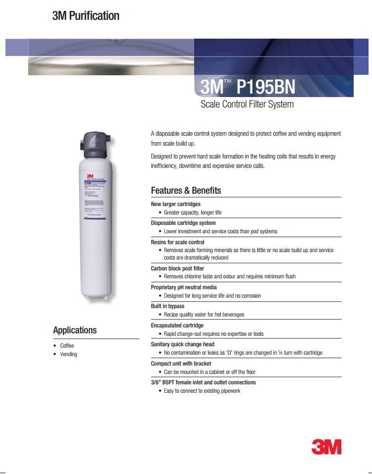 3M P195BN ESPRESSO REPLACEMENT CARTRIDGE 5615001